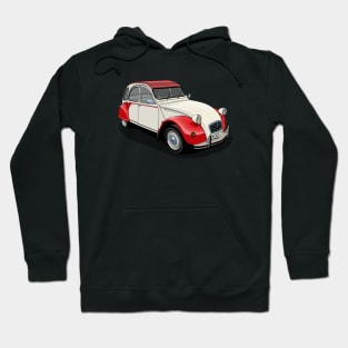 Citroen 2CV Dolly in red Hoodie